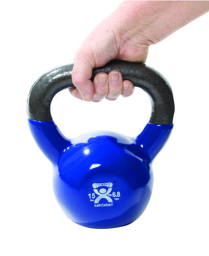 Kettlebell Vinyl Coated Weight Gold  30lb  11  Diameter