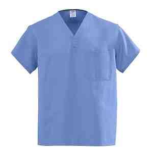 Universal V-Neck Scrub Top Reversible  Ceil Blue  Large