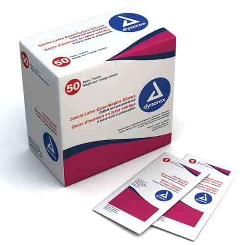 Sterile Latex Exam Gloves Small - 50 Pr/ Bx