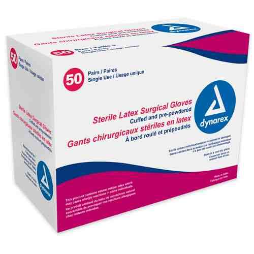 Sterile Latex Surgical Gloves Size 6 Bx/50 pr