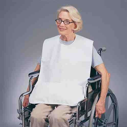 Barrier Bib with Catch Pocket