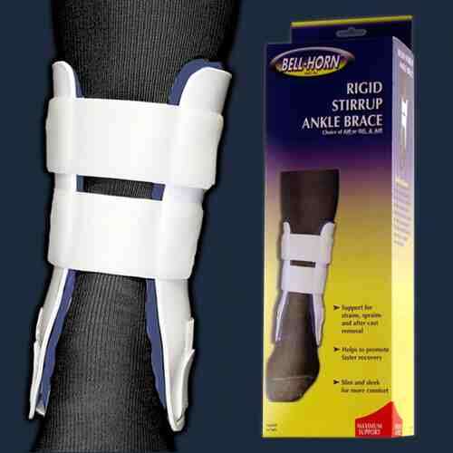 Rigid Stirrup Air Ankle Brace With Hand Pump Short 8 (Small)