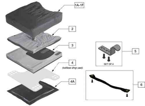 J2 Deep Cushion 16  x 16  w/o Drop Seat
